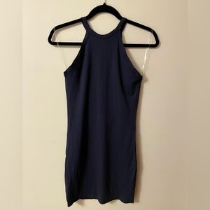 Fashion Nova halter neck navy blue summer dress. Size M